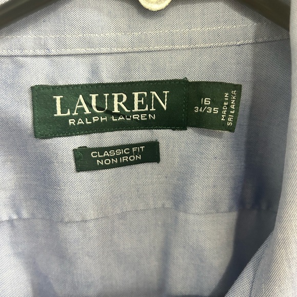 Lauren Ralph Lauren Light‎ Blue Dress Shirt 16 34/35 - Picture 2 of 3